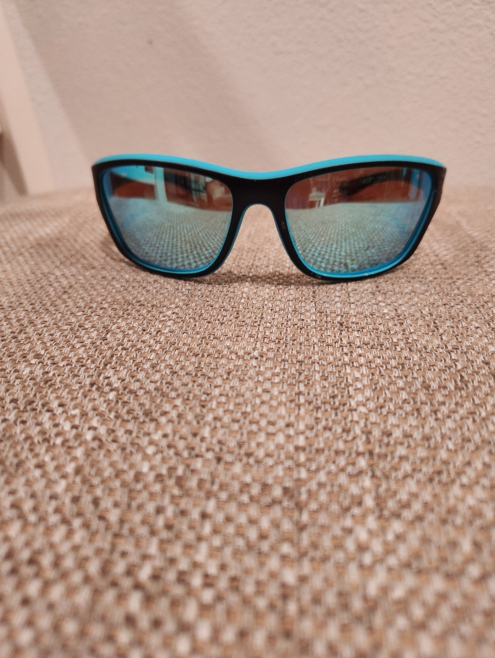 Kuguoak blue mirror polarized sports sunglasses UV protection driving fishing